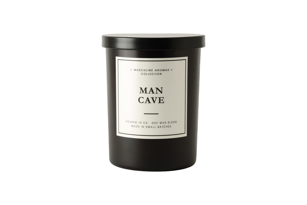 Leoben Company | Masculine Aromas | Small Batch | Soy Wax | 40 Hours | Scented Black Candles with Natural Essential Oils | Vegan (Cigar Lounge)