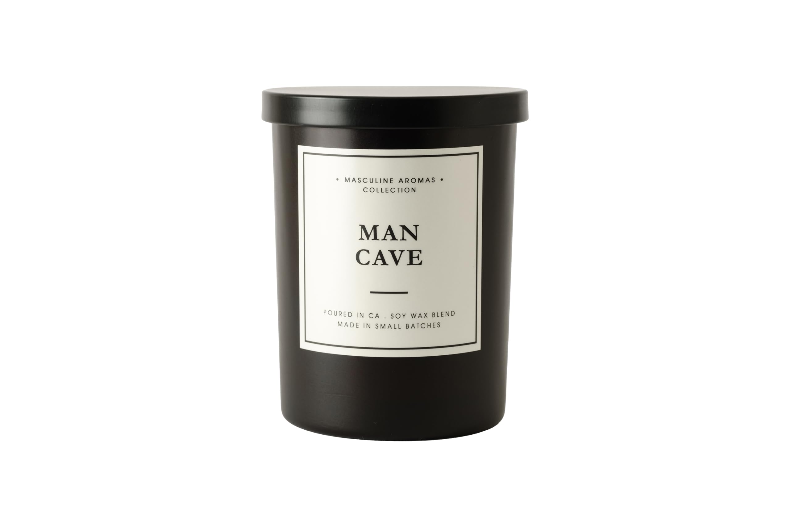 Leoben Company | Masculine Aromas | Small Batch | Soy Wax | 40 Hours | Scented Black Candles with Natural Essential Oils | Vegan (Cigar Lounge)