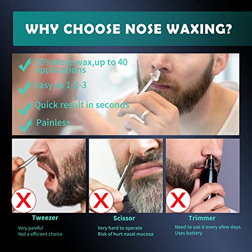 150 Pcs Wax Sticks, Nose Wax Kit Accessories, Waxing Sticks for Nostril Nasal Cleaning Ear Face Eyebrows Hair Removal for Men Women