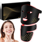 Red Light Therapy for Face and Neck, Infrared LED Mask Light Therapy 4 Light Waves with 850nm Near Infrared, Portable Rechargeable Red Light Therapy Mask Skincare Device for Facial Rejuvenation