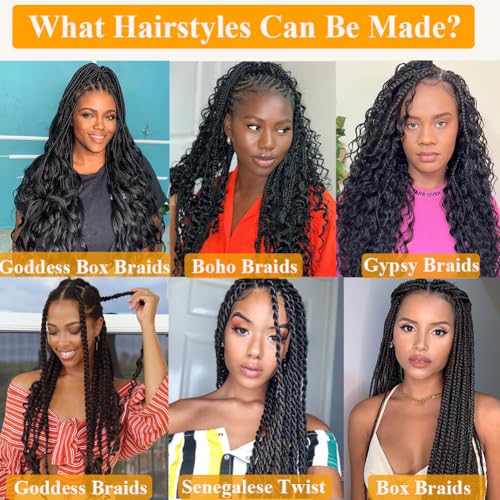 Ginger French Curl Braiding Hair Auburn Braiding Hair Pre Stretched Copper Red Braiding Hair for Boho Box Braids Bouncy Loose Wave Braiding Hair for Women (7 Packs, 350#)