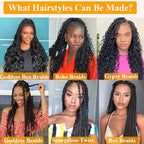 Ginger French Curl Braiding Hair Auburn Braiding Hair Pre Stretched Copper Red Braiding Hair for Boho Box Braids Bouncy Loose Wave Braiding Hair for Women (7 Packs, 350#)