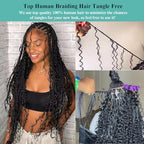 Human Braiding Hair for Boho Braids Deep Water Wave Bulk Human Hair 110g 16 Inch Curly Wave for Boho Braids Extensions No Weft 12A Wet and Wavy 2 Bundles/Pack Natural Color