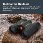 Celestron - Outland X 10x25 Binoculars – Ideal for Birding and Outdoors – 25mm Objective Lenses – 6.2° Field of View – BaK-4 Prisms – Multi-Coated – Waterproof and Fogproof