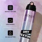 Redken Dry Texture Hairspray For All Hair Types - Lightweight Volumizing Spray, Airy and Beachy Texture, Medium Hold