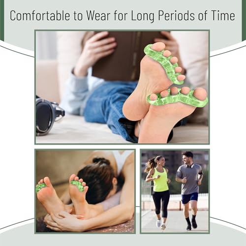 DR. JK- ToePal Gel Toe Separator, 2 Pairs, Toe Spacers, Toe Straightener, Hammer Toe Straightener, Toe Spreader, Toe Stretcher, Toe Corrector for Women and Men, Bunion Corrector