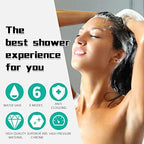 DOILIESE High Pressure 6 Setting Shower Head with Handheld, Shower Heads with ON/OFF Switch and Spa Spray - Matte Black