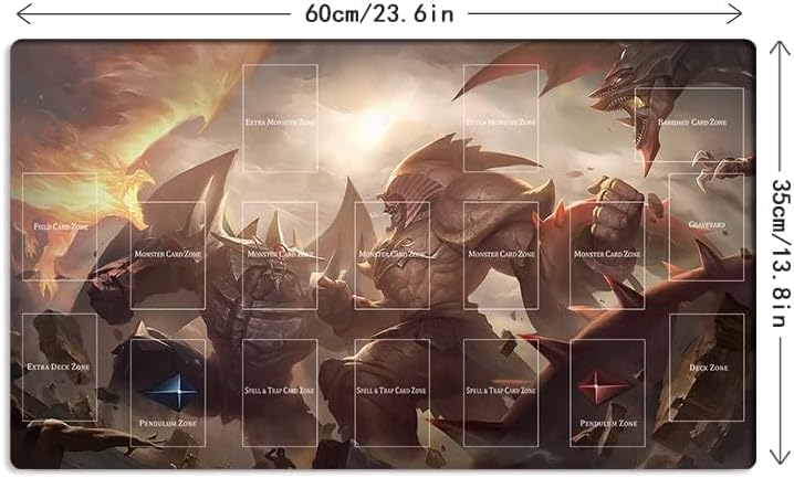 New Playmat Exodia VS 3 Gods TCG CCG Trading Card Game Mat Pad with Zones + Free Bag (ZD039-184-A)