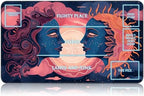 for MTG Game Playmat, for Magic TCG Rubber Play mat,Tabletop Card Playmats with Smooth Surface,Trading Card Inked Game Mat with White Zones,Battle Game,Art Sun and Moon