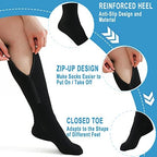2 Pairs Medical Zipper Compression Socks 15-20mmHg for Women&Men, Knee High Compression Stockings