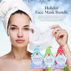 SpaLife 9-Pack Facial Masks for Skin Rejuvenation, Hydration, and Moisturizing - Beauty Face Mask Set for Women
