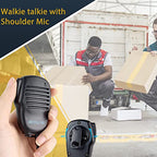 Retevis RT86 Two Way Radios Long Range Rechargeable,High Power Heavy Duty 2600mAh 2 Way Radio,Remote Alarm,Flashlight,Walkie Talkies Adults with Shoulder Mic for Security Property Work(4 Pack)