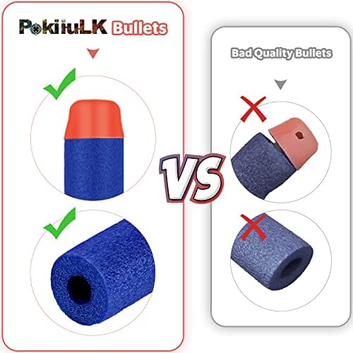 Refill Darts Bullets Fit for Nerf Guns, 1000 Pcs Foam Darts Fit for Nerf Party with Portable Shooting Practice Target Mesh Bag