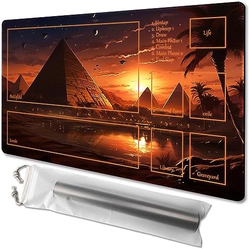 MTG Playmat - Non-Slip Backing Printing, Ideal for Card Game Enthusiasts TCG Playmat (Desert mecca-Deck)