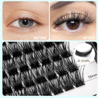 Large Pack,DIY Eye Lashes Extensions 120pcs Wide Stem Cluster Eyelashes Mixed 10-12-14-16mm/14-16-18mm/12-14-16mm Individual False Eyelashes Dramatic Look (mixed 10-12-14-16mm)