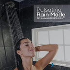 SparkPod 10-Mode Handheld Shower Head with Hose - 5" High Pressure Shower Head Set with Touch-to-Clean Nozzles, Built-In Power Jet, Stainless Steel 6ft Hose & Bracket (Midnight Black Matte)