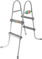 YUEWO 36" 2-Step Steel Frame Above Ground Swimming Pool Ladder with Non-Slip Plastic Steps for Entry and Exit System Swim Pools