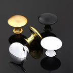 HUGOLEM 20 Pack Frosted Golden Round Kitchen Cabinet Knobs Cupboard Door Knobs Drawer Handle Pulls Dresser Knobs with 20 Pcs Screws for Bathroom Drawer Door Hardware