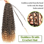 Goddess Bohemian Box Braids Crochet Hair-8 Packs 24 Inch Boho Crochet Braids for Black Women Synthetic Braiding Hair (T27, 24 Inch(Pack of 8))