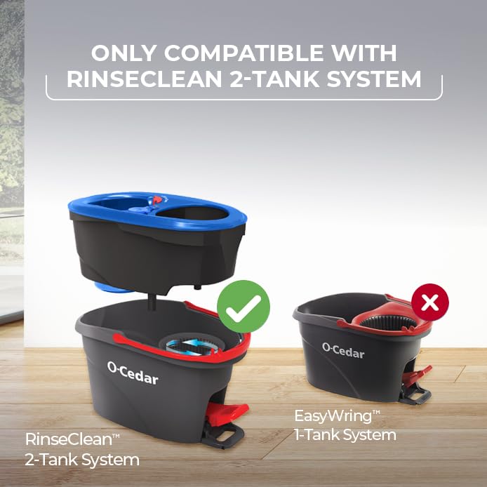 O-Cedar EasyWring RinseClean Refill 4-Pack, Blue, 4 Count