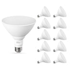 GvvooHome 10 Pack PAR38 LED Outdoor Flood Light Bulbs, 100W Equivalent, 5000K Daylight White, Dimmable Waterproof LED Floodlight for Porch Yard Garage, E26 Base 1050LM, 13W, 15,000 Hrs