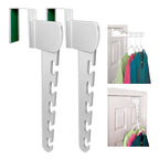Wonder Hanger Over The Door 2-Pack Organizer for Clothes Hangers, Space-Saving Cascading Hanger Hooks, White