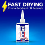MITREAPEL CA Glue with Activator Kit 2x3.5 oz-2x13.5 oz Instant Bond Professional Cyanoacrylate Adhesive and Super Glue Accelerator for Woodworking with Extra Caps&Microtips,DIY&Craft, Plastic,Repair