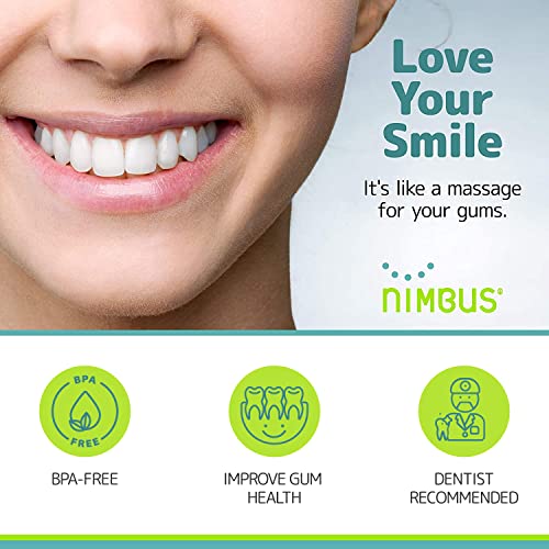 Nimbus Extra Soft Toothbrushes (Regular Size Head), Periodontist Design Tapered Bristles for Sensitive Teeth and Receding Gums, Individually Wrapped Plaque Remover Travel Toothbrush (5 Pack, Colors May Vary)