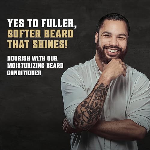 Viking Revolution Beard Wash and Beard Conditioner for Men with Argan Oil and Jojoba Oil - Beard Softener and Strengthener Beard Care Beard Shampoo and Conditioner with Beard Oil (5oz, Spiced Vanilla)