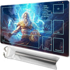 MTG Playmat Size 24x14in Free Bag Non-Slip Backing Printing, Ideal for Card Game Enthusiasts TCG Playmat (Lightning Lord-Deck)