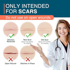 Silicone Scar Sheets, 1.5” x 156” Medical Silicone Scar Tape Roll, Reusable Scar Strips for Surgical, C-Section, Keloid Bump, Stretch Marks, Acne, Hypertrophic Scar Treatment
