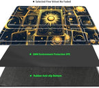 MTG Playmat with Zones Magic Card Playmat Game Mat,TCG & CCG Card Games Mat with Free Storage Bags Size 24 x 14 Inches (with Zones,Card)