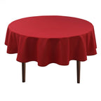 Hiasan Christmas Round Tablecloth 80 Inch - Waterproof Stain Resistant Spillproof Polyester Fabric Table Cloth for Dining Room Kitchen Party, Red