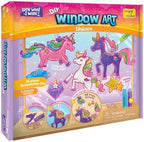 Imagimake Window Art Unicorn | Stained Glass Kit | Unicorn Girls Toys Age 6-8 | 6 Year Old Girl Birthday Gift | Art and Crafts for Girls 8-12 | DIY Suncatcher Kit for 5,6,7,8,9,10,11,12 Year Old Kids