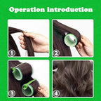 Hair Roller Set 18 pcs Heatless Self Grip Rollers With Clips and Comb, Salon Curlers for DIY Styles, 3 Green Sizes in 1 Set by Sungenol