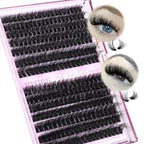 Lash Clusters Thick Mink Eyelash Clusters 280Pcs Volume Cluster Eyelash Extensions 11-18MM Fluffy Lash Extension D Curl Individual Lashes 100D+120D Cluster Lashes DIY at Home for Beginners by JIMIRE