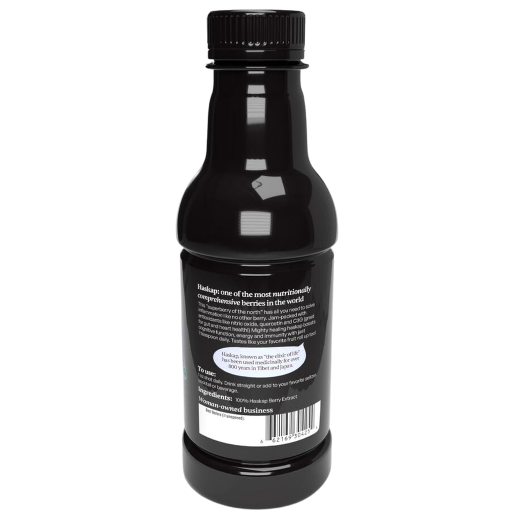 Got Inflammation? Get Haskap | 100% Pressed Haskap Berry Juice | Naturally Delicious | Nothing Added | Rich in Anthocyanins (red-purple color), Polyphenols & Bioflavonoids | Just 1–2 TBSP Daily | 17 fl oz Bottle | Refrigerate After Opening | The Inflammat