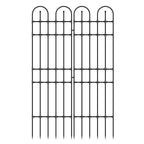 PICNICNI Black Garden Trellis, 71x21 Inch Metal Arch Decoration with Rustic Iron & Black Coating, 2 Pack Outdoor Plant Support for Climbing Roses, Vines, Flowers, Vegetables