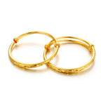 Ethlyn 2pcs/lot 18K Gold Plated Stars Kids Lucky Bangles &bracelets Birthday Christmas Gifts for baby boys and girls (B151)