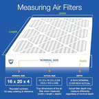 Nordic Pure 16x20x4 (15_1/2 x 19_1/2 x 3_5/8) Pleated MERV 12 Air Filters 2 Pack