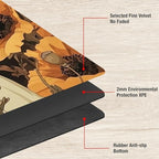 Playmats for Magic: The Gathering MTG Card Game Mat Plus 50 Pcs Card Sleeves, 24 x 14 inch TCG Mat with Stitched Edge for Commander Deck Duskmourn Board Game, White Ghost