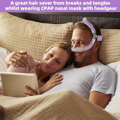 4 Pack Satin CPAP Strap Covers Soft, CPAP Hair Protector for Women, Universal and Comfort CPAP Mask Strap Covers Fit CPAP Dreamwear Headgear Strap for Reducing Red Marks＆Hair Pulling (Light Purple)