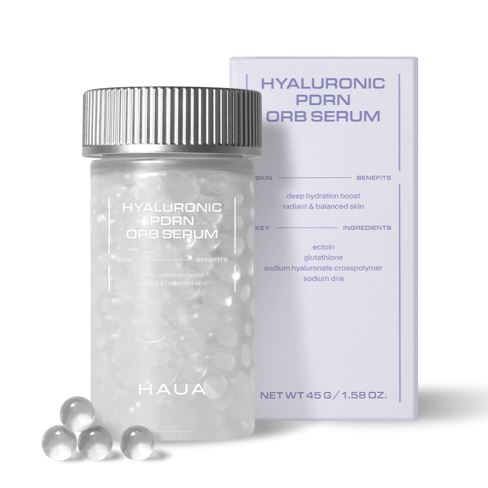 HAUA Hyaluronic PDRN 30,000 ppm Orb Serum, Salmon DNA PDRN, Korean Skincare, Anti-Aging, Skin Repair, Firming, Deep Hydration, Radiance Booster, Wrinkle Care, Gifts for Woman | 1.58 oz