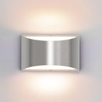 Aipsun Nickel Modern LED Wall Sconce Hardwired Indoor Wall Lights 1 Pack Up and Down Wall Mount Light for Living Room Bedroom Hallway Corridor Conservatory Warm White 3000K(with G9 Bulbs)
