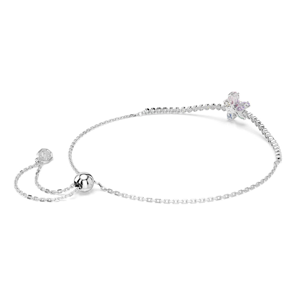 Swarovski Ariana Grande x bracelet, Mixed cuts, Flower, Multicolored, Rhodium plated