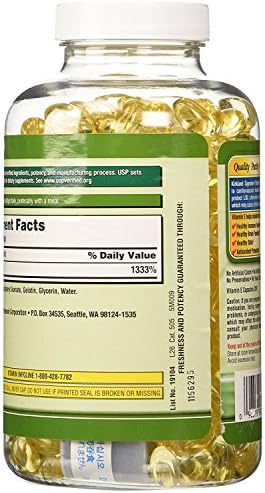 Kirkland Signature Vitamin E 400 IU, 500 Softgels (Pack of 2) (Total of 1000 Softgels)