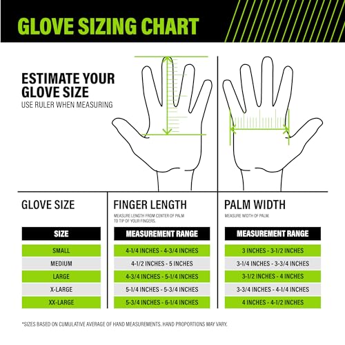 AWP Dura-Knit��� Work Gloves, Advanced 3D-Knit, Performance Grip, Durable, Touchscreen, Large, Black/Green