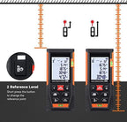 Laser Measure Mute Distance with 2 Bubble Levels, Measure Distance, Area and Volume HD50