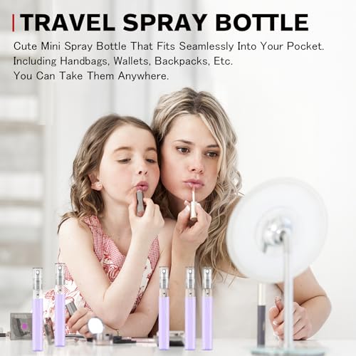 Mini Spray Bottle 10ml, Refillable Glass Spray Bottle, Glass Bottle Atomizer, Perfume Mouthwash Atomizer for Cleaning Refillable Container for Travel, Essential Oils, Perfume 40 Pcs, 10ml