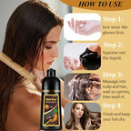 Instant Wine Red Hair Dye Shampoo for Gray Hair 3 in 1, Natural Red Hair Color Shampoo for Women Men Colors in Minutes, Salon Home Use Hair Dye 16.9 Fl Oz (Wine red)